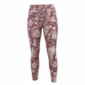 Athletic Works Womens XL Mauve Rose Floral High Waist Leggings Pockets Gym
