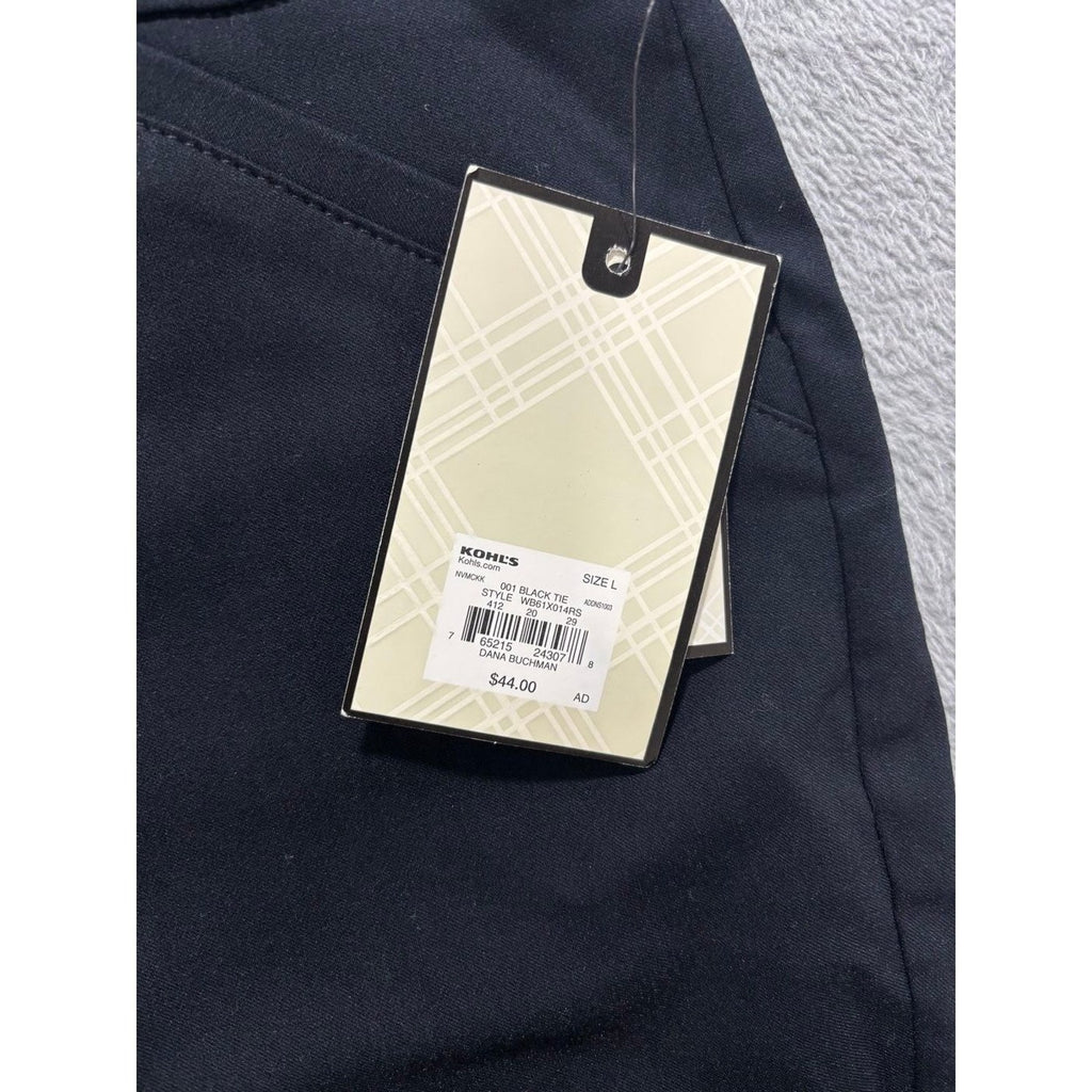 Dana Buchman L Black Shorts Womens Casual Athleisure Comfort Waistband NEW