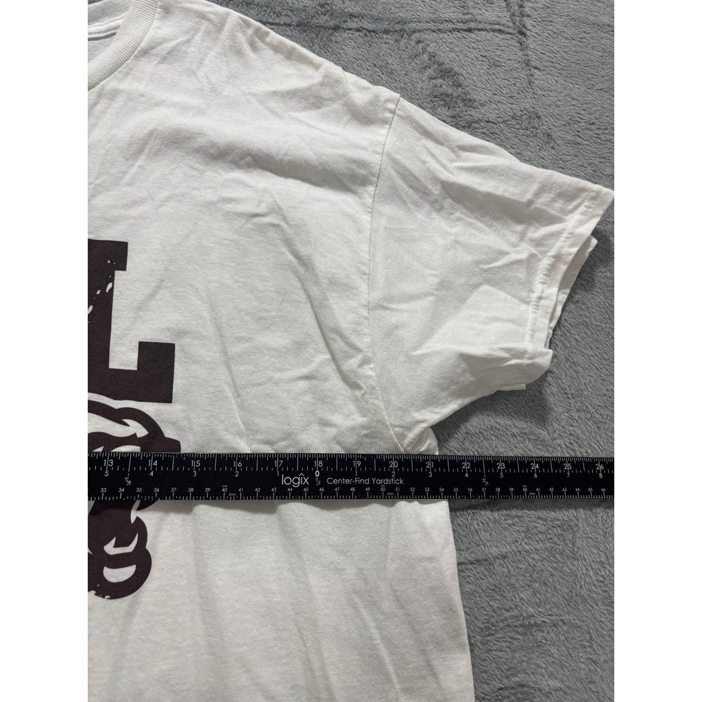 Gildan XL White All In Bear Graphic T-Shirt Womens Casual Vintage