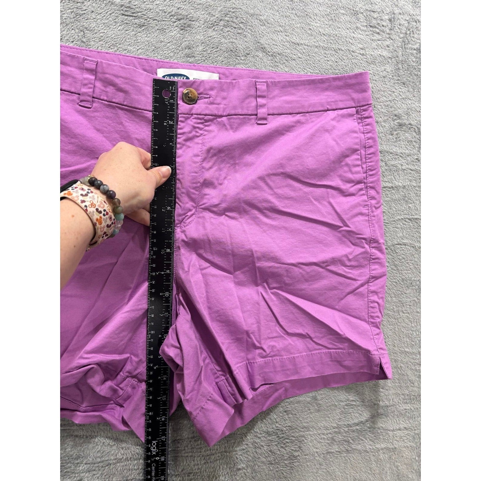 Old Navy 16 Purple Everyday Shorts Womens Casual Chino Cotton Stretch Summer
