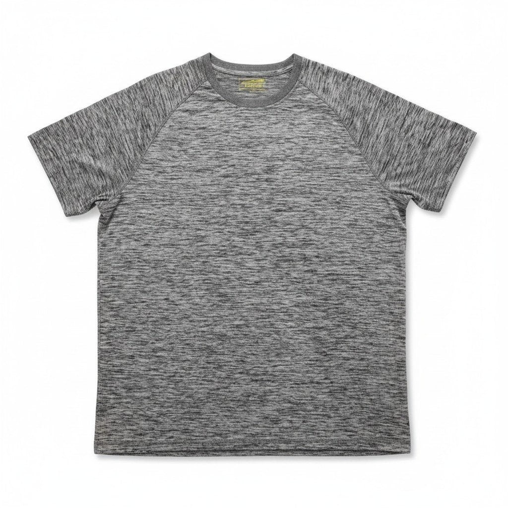 Bass Propel L Gray Performance T-Shirt Womens Athleisure Casual Short Sleeve