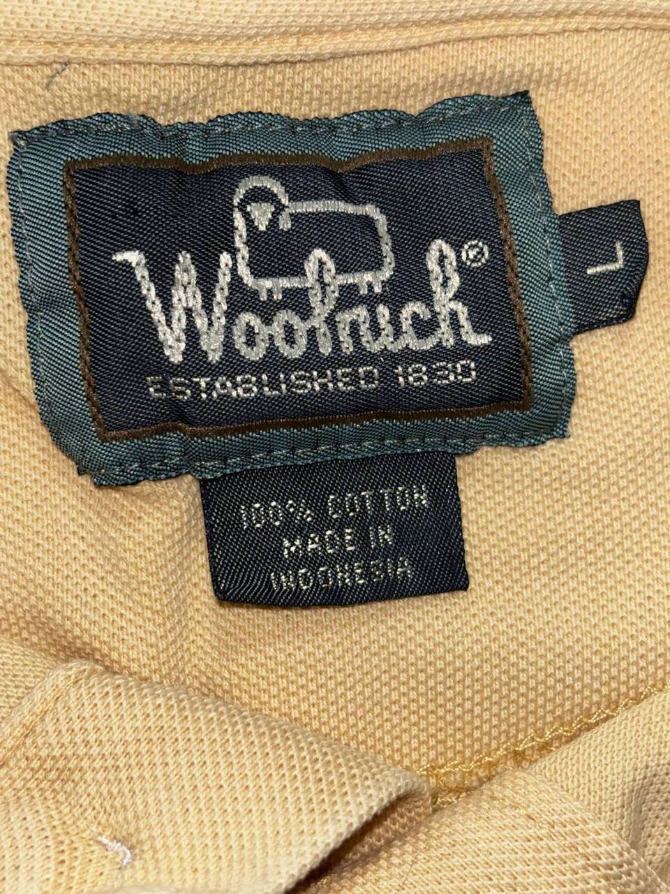 Woolrich Men's Yellow Short Sleeve Polo Shirt Size L, photo 8 of 8
