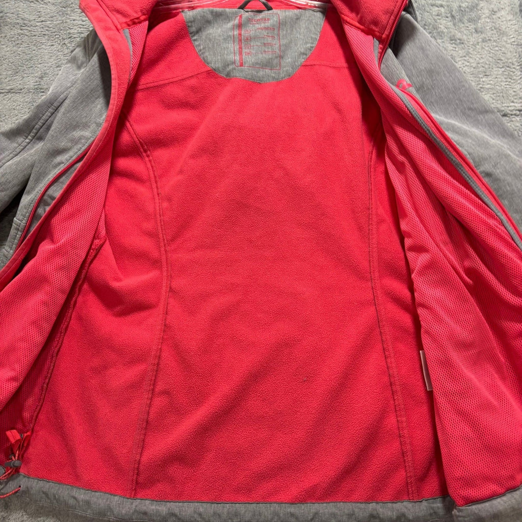 C&A Rodeo Womens M Gray Softshell Hooded Jacket Fleece Lined Zip Athleisure Coat