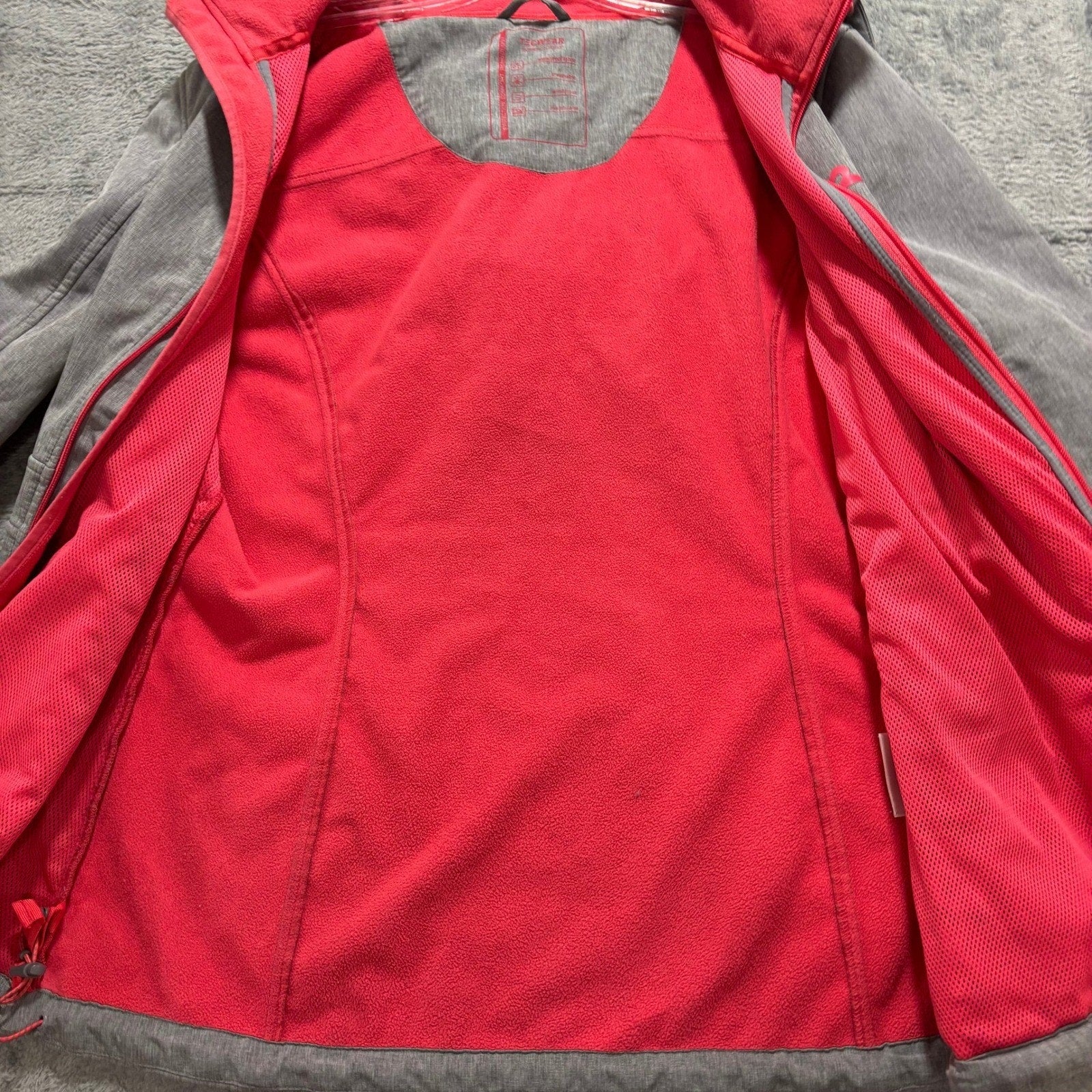 C&A Rodeo Womens M Gray Softshell Hooded Jacket Fleece Lined Zip Athleisure Coat