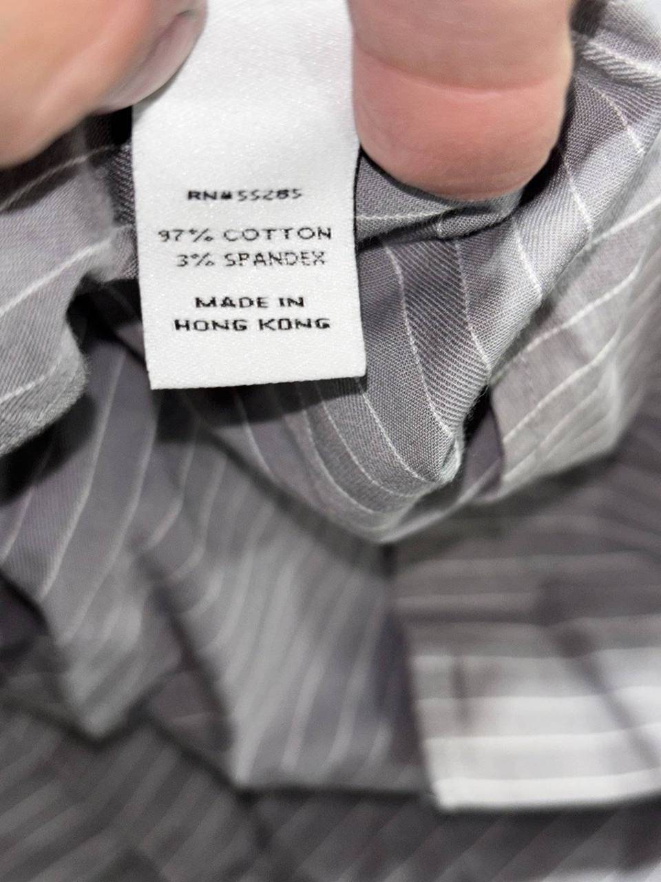 Express Men's Gray Striped Dress Shirt Size L, photo 9 of 9