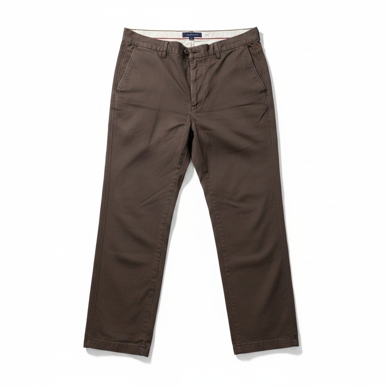 Tommy Hilfiger 36/32 Brown Chino Pants Mens Straight Fit Casual Preppy