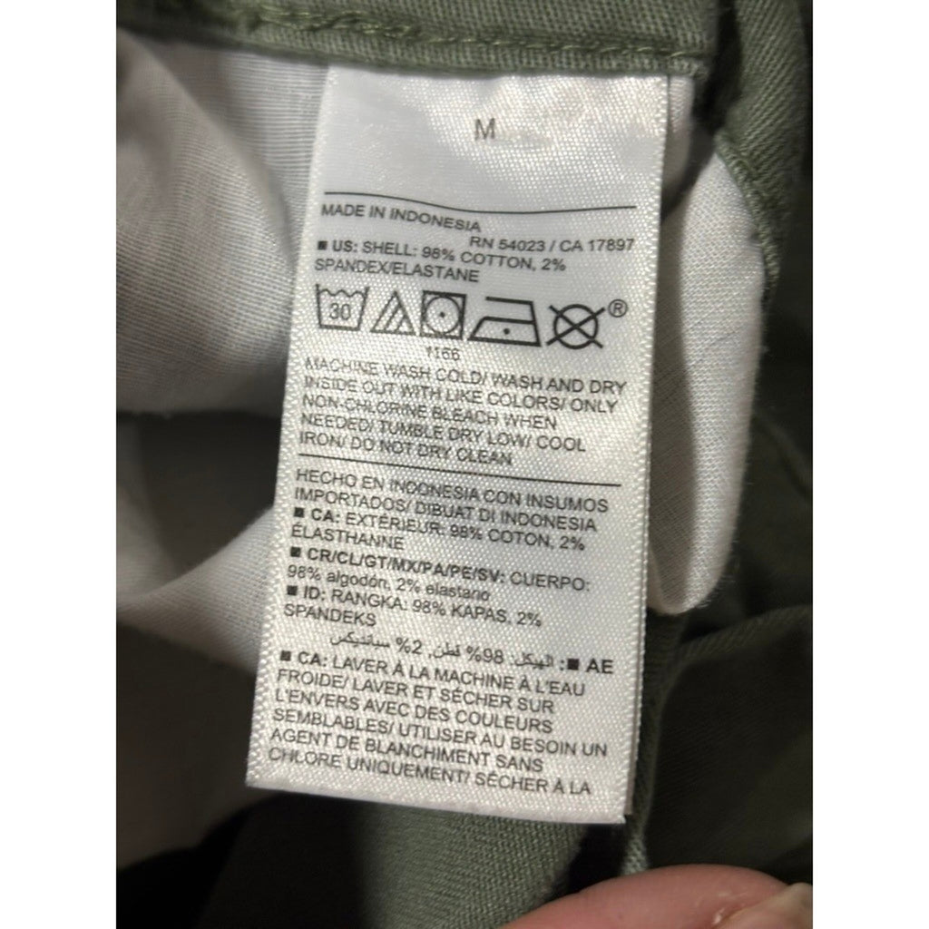 Old Navy M Green Chino Pants Womens Casual Preppy Boho