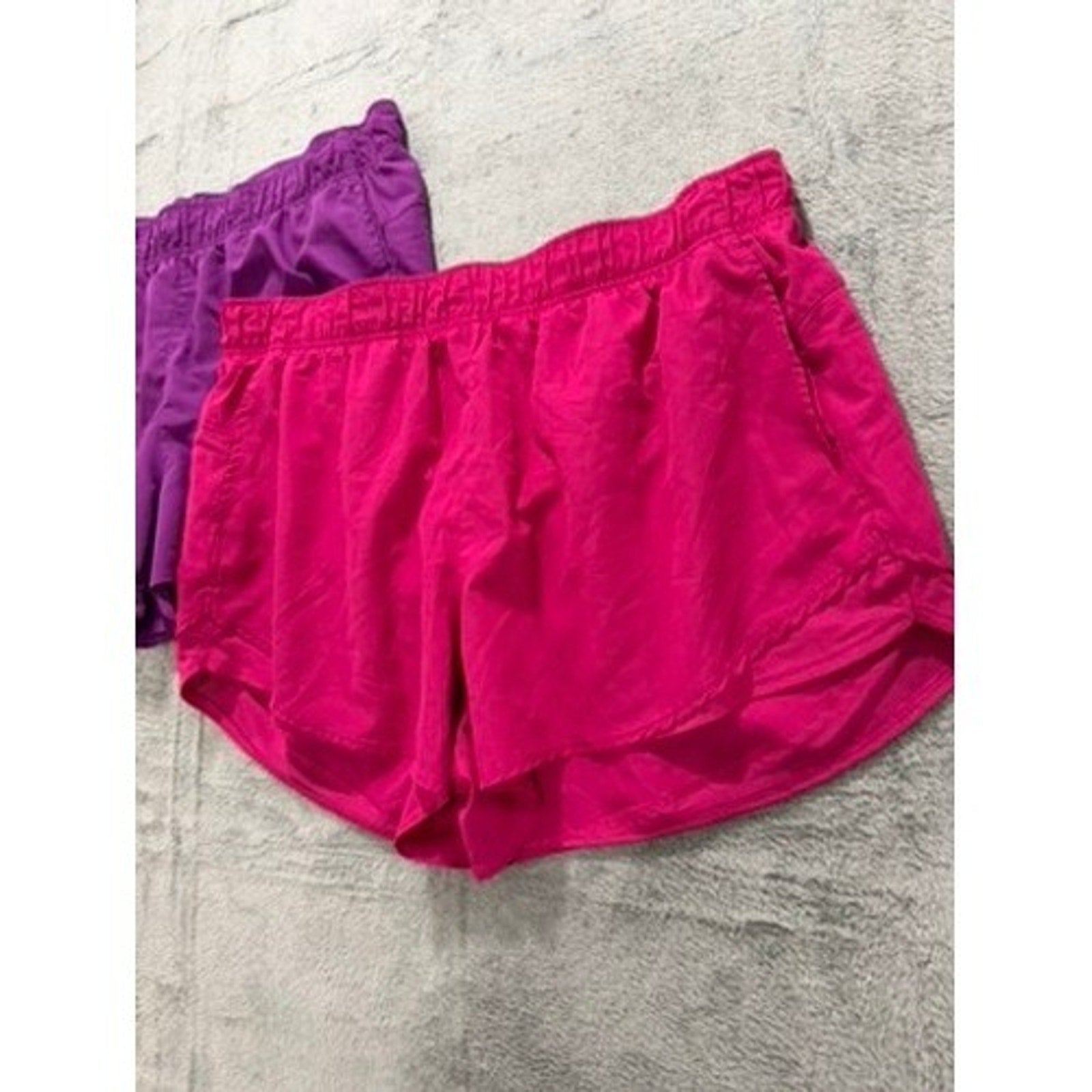 Athletic Works XXXL 22 Running Shorts 2 Pack Purple Pink Mesh Inset Active