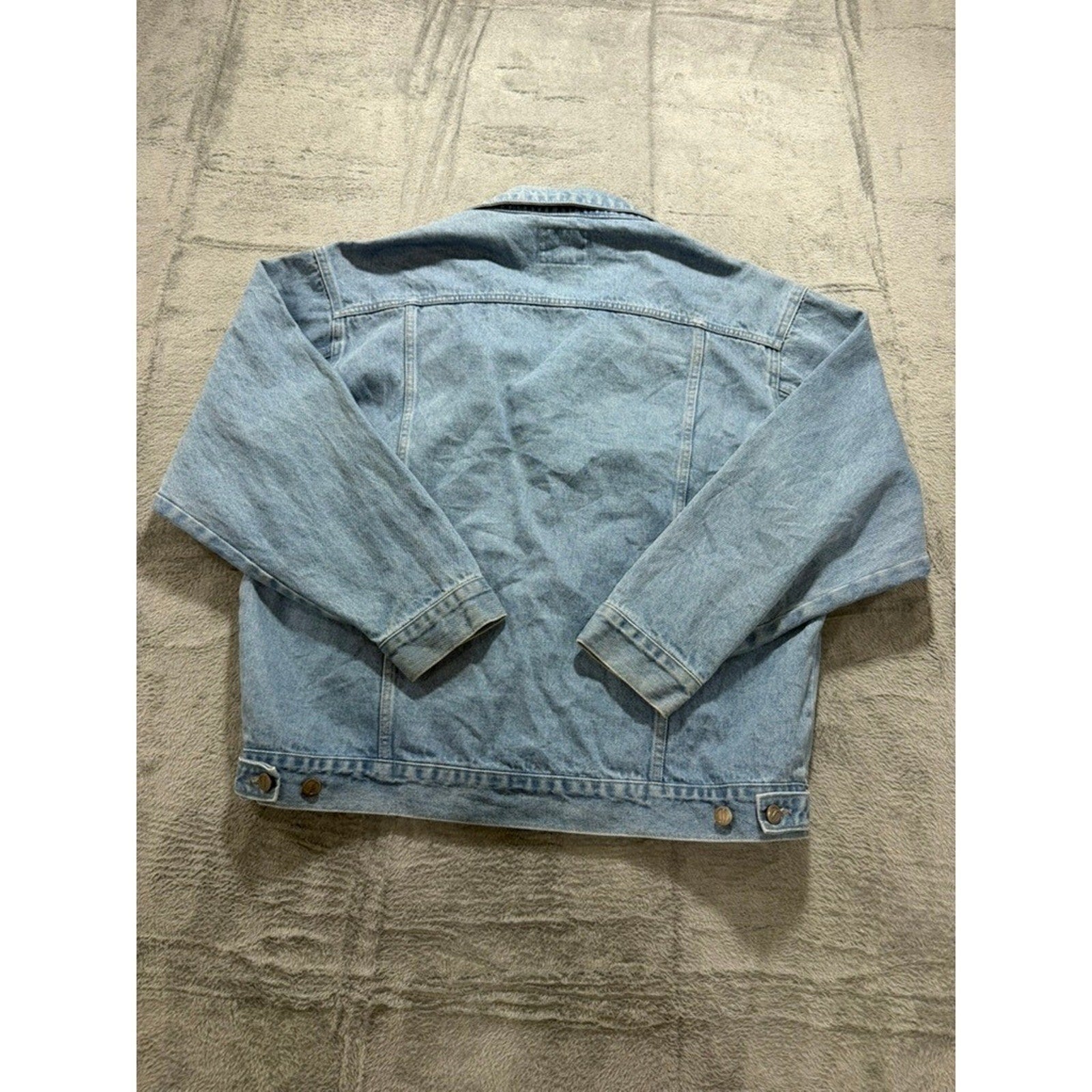 Vintage Pepsi Denim Trucker Jacket Light Wash 90s Promo Adult Large Cotton Blue