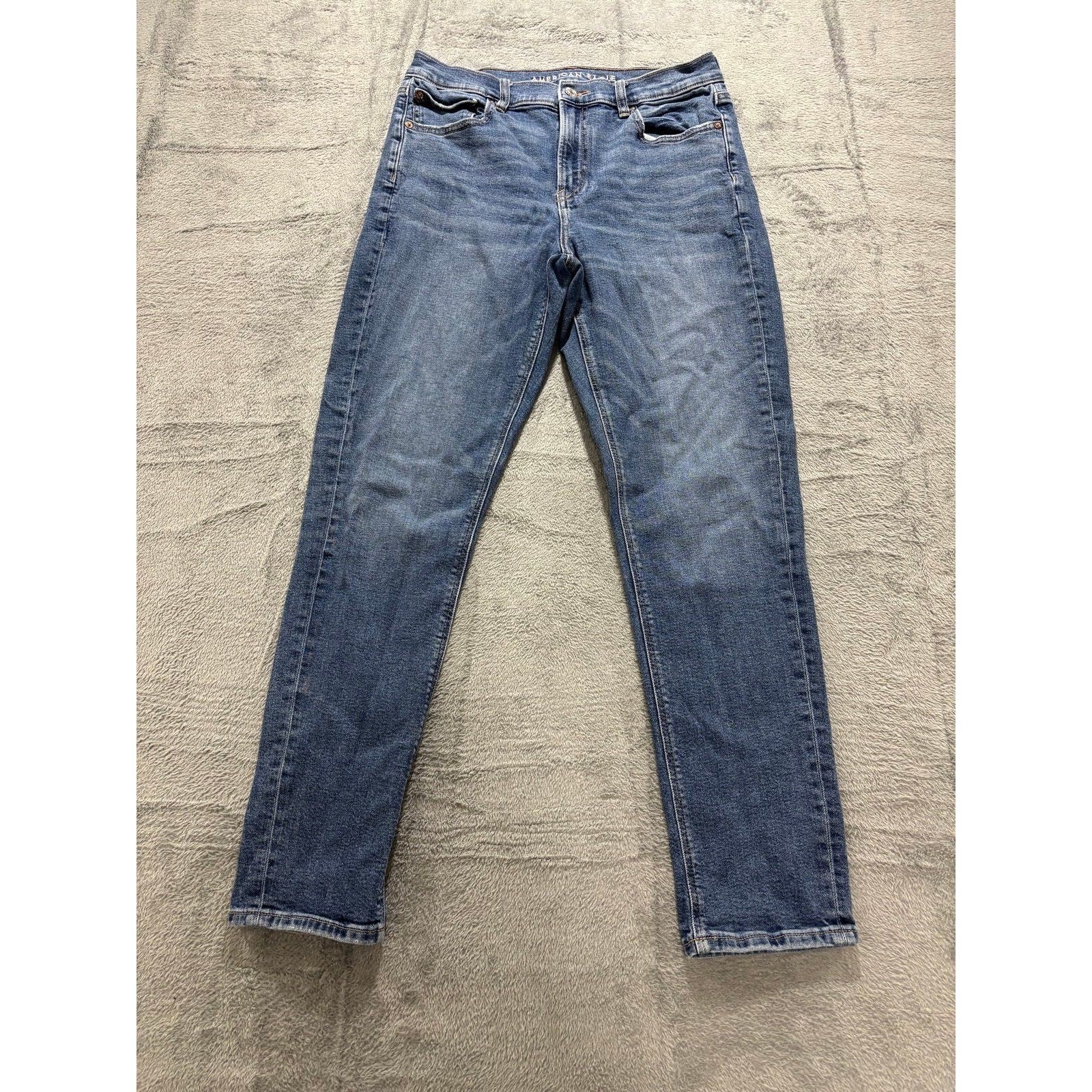 American Eagle Womens 12 Blue Jeans Straight Leg Denim Casual Classic
