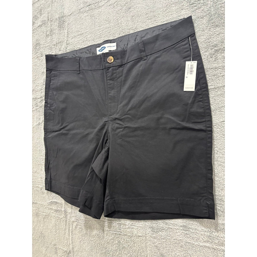 Old Navy 16 Black Everyday Shorts Womens Casual Plus Size Chino Summer New