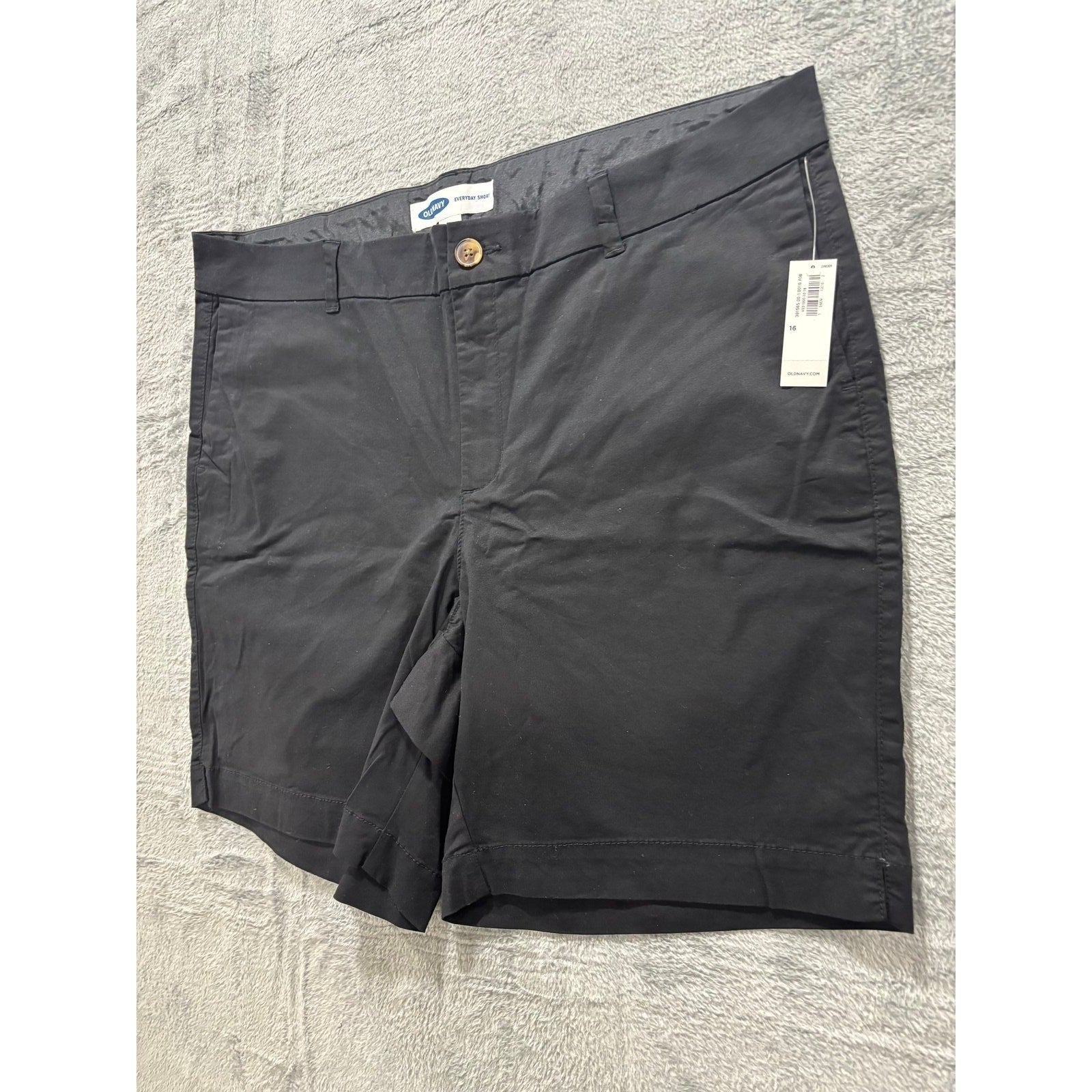 Old Navy 16 Black Everyday Shorts Womens Casual Plus Size Chino Summer New