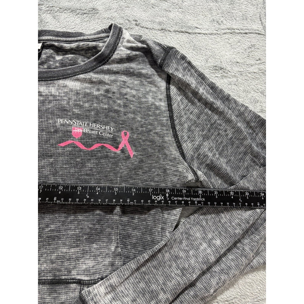 Zen by J. America Womens XXL Gray Thermal Hoodie Shirt Casual Vintage