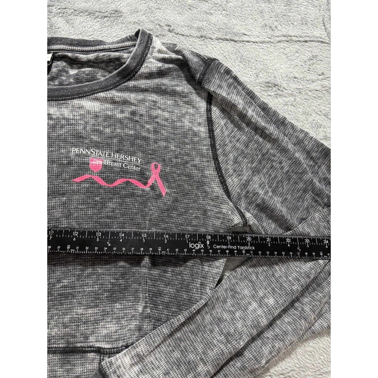 Zen by J. America Womens XXL Gray Thermal Hoodie Shirt Casual Vintage