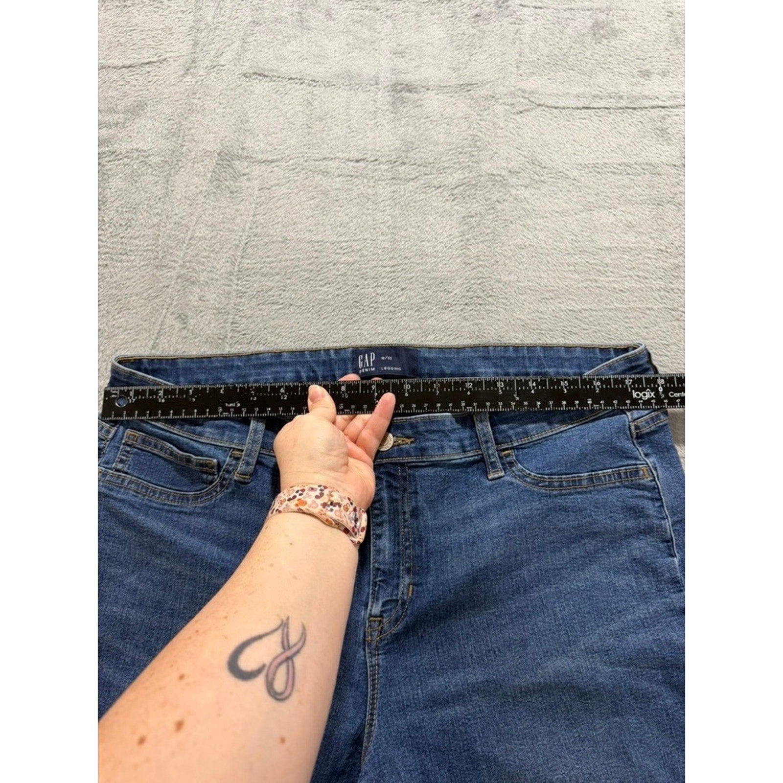 Gap Denim Legging Womens 16/33 Medium Wash Blue Mid Rise Skinny Stretch Jeans