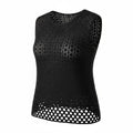 Womens XL Black Crochet Knit Sleeveless Sweater Vest Top Open Weave Boho