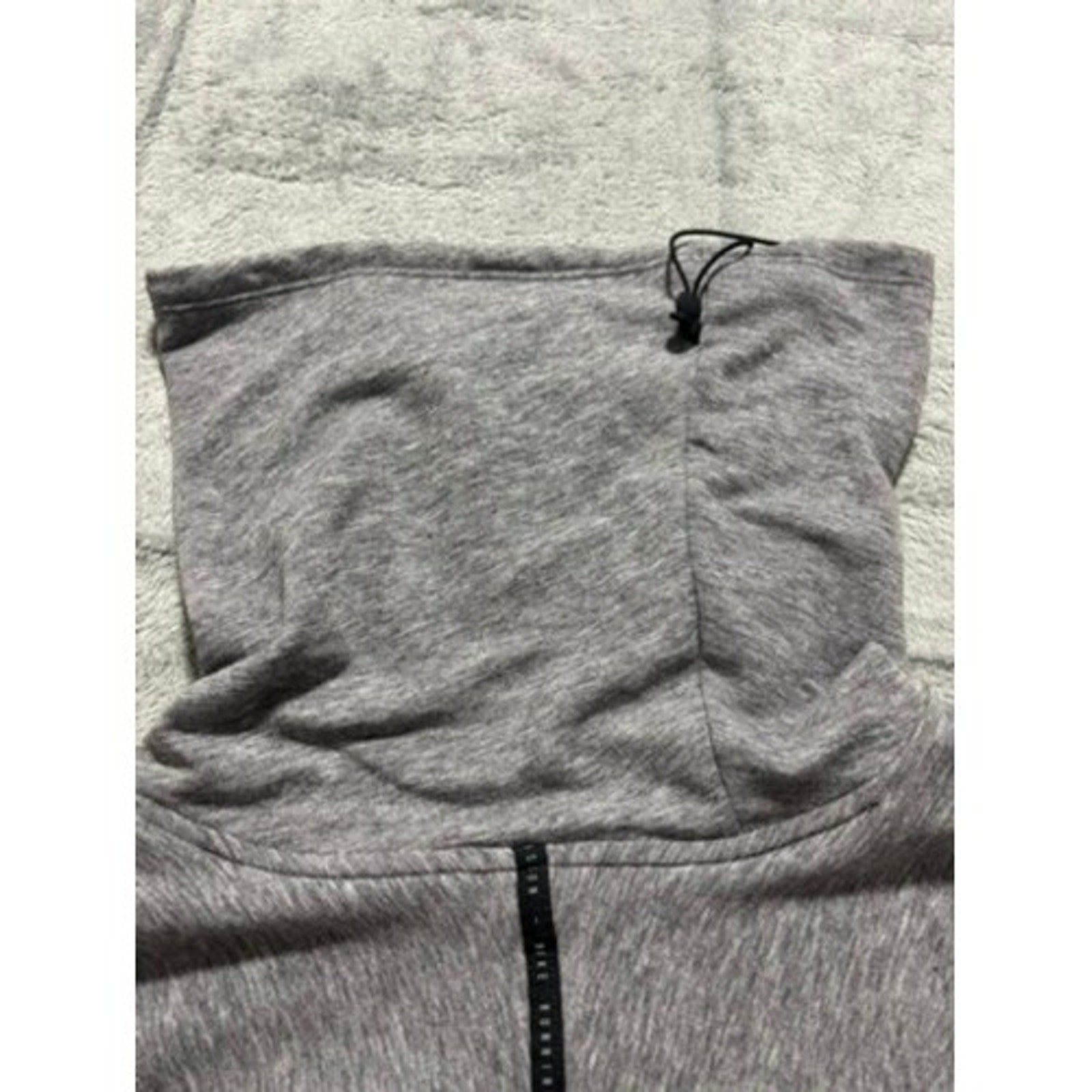 Nike S Gray Black Womens Running Division Therma-FIT Pullover Athleisure Casual