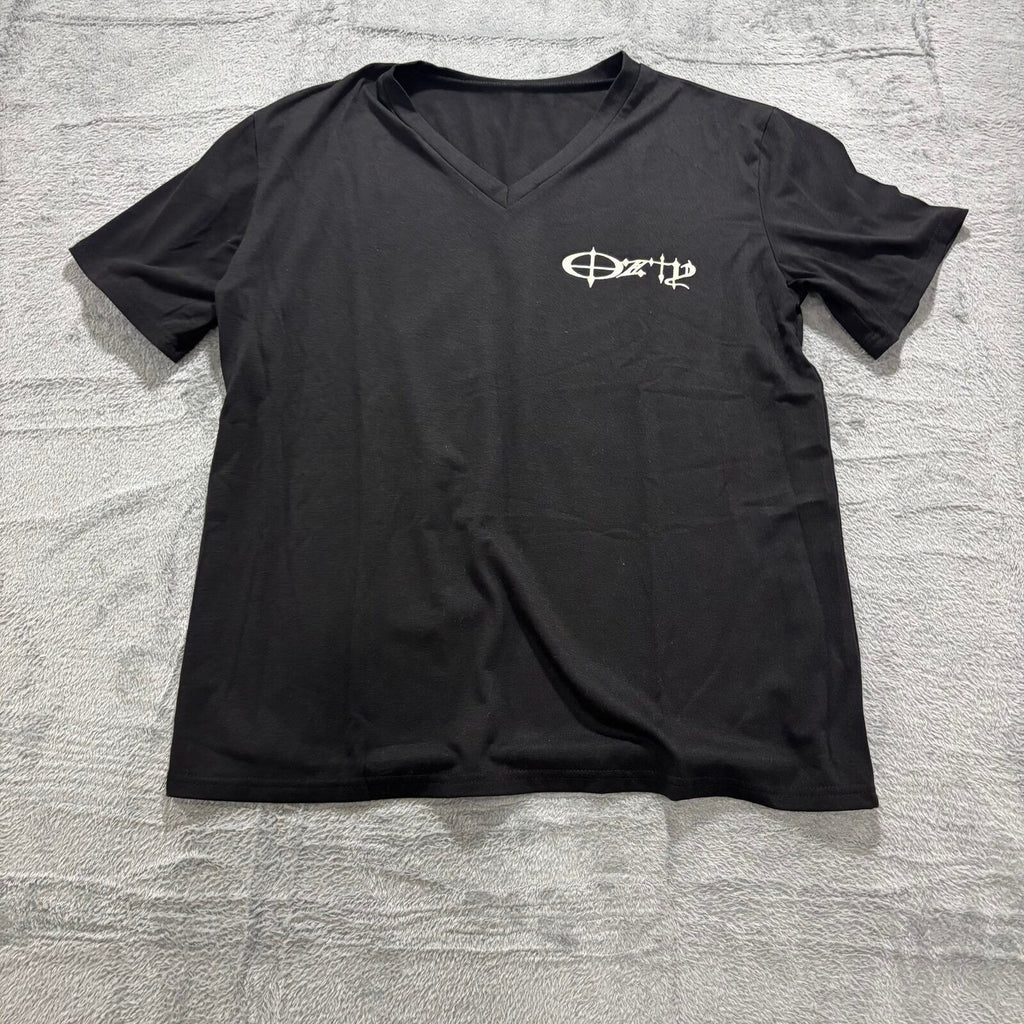 Ozzy Osbourne L Black Womens V-Neck Graphic T-Shirt Mama I'm Coming Home Vintage