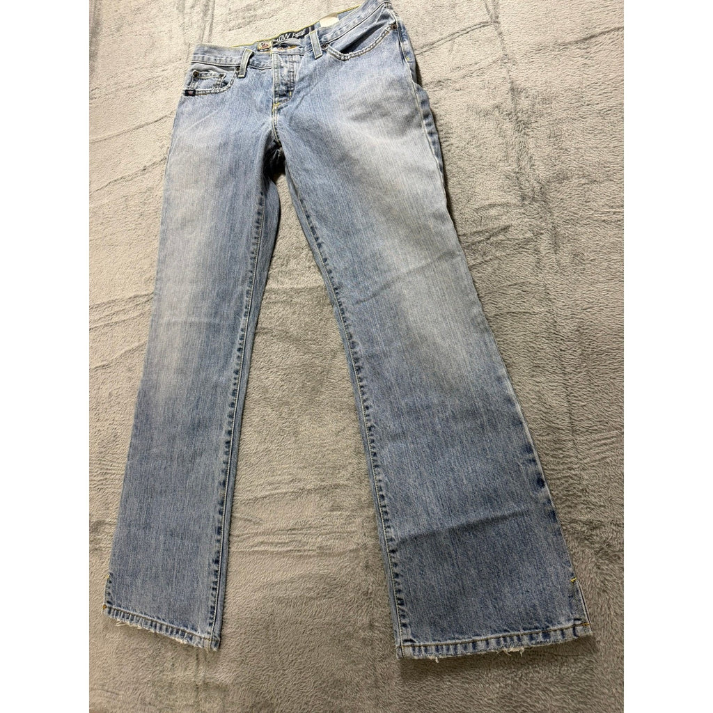 Cruel Girl Low Rise Relaxed Fit Jeans Button Fly Light Wash Denim Size 9 Regular