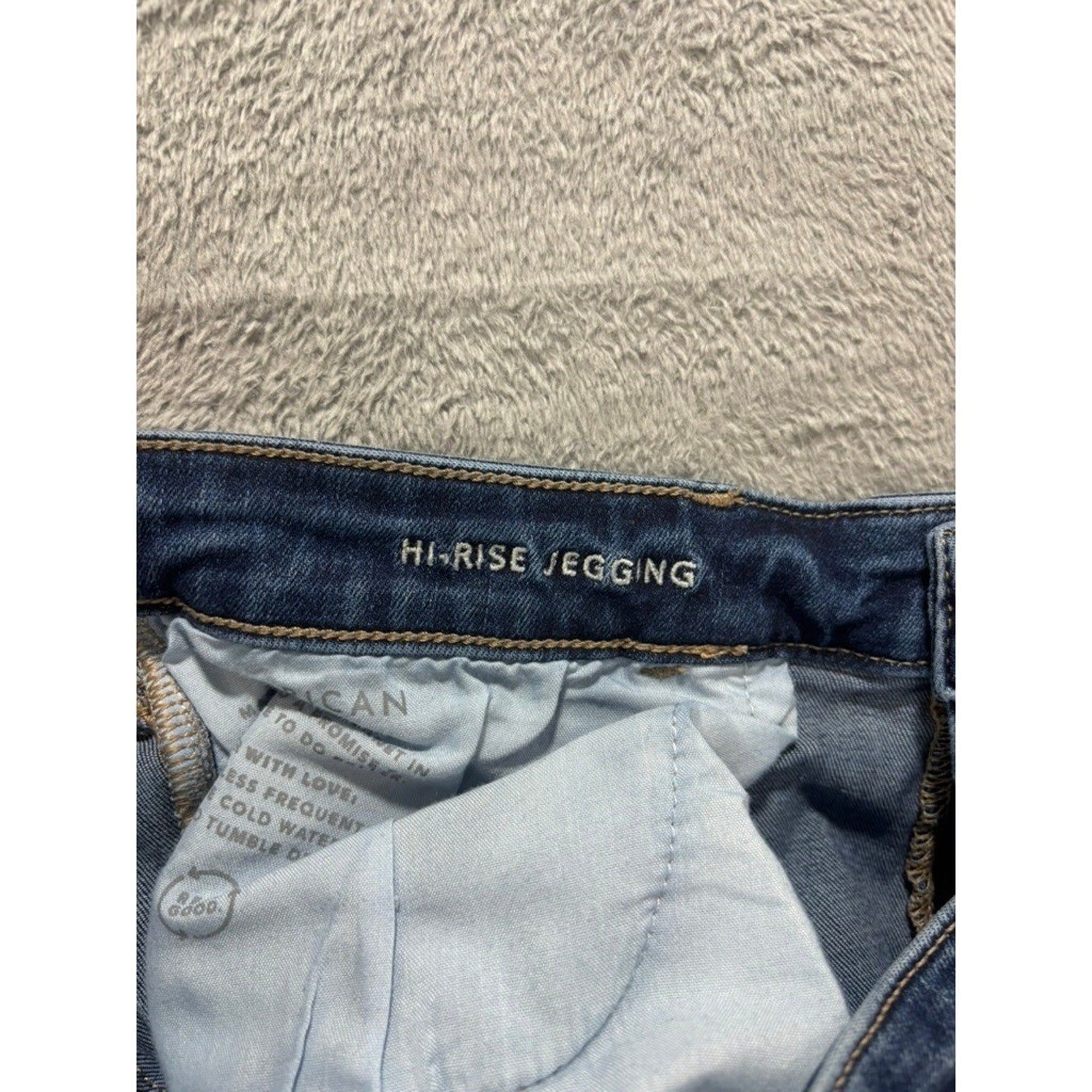 American Eagle Hi Rise Jegging Womens 18 Regular Blue Next Level Stretch Plus