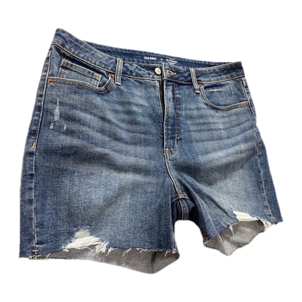 Old Navy 16 Blue OG Straight Cut-Off Denim Jean Shorts