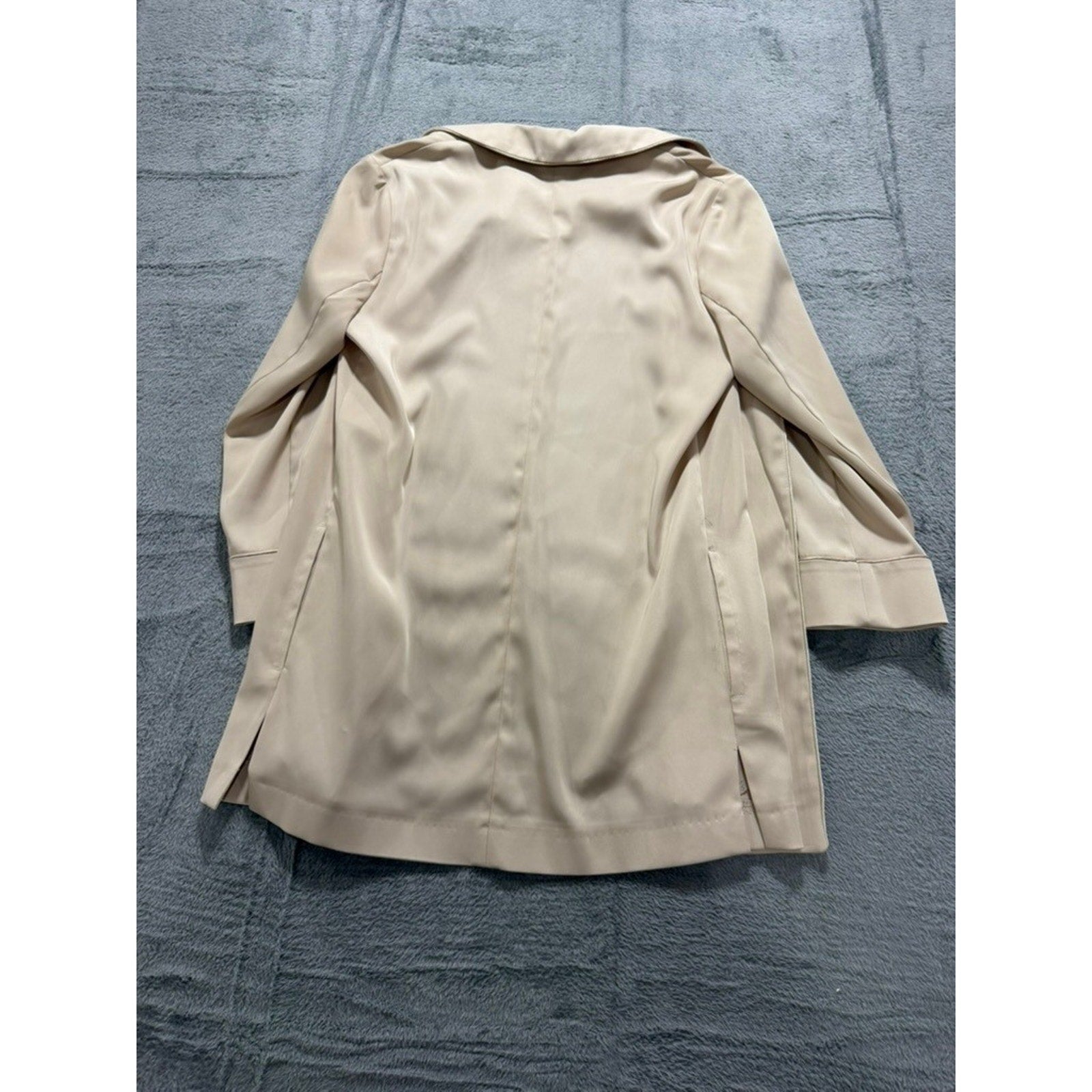 Atmosphere Womens Beige Open Front 3/4 Sleeve Notched Lapel Blazer Size 2