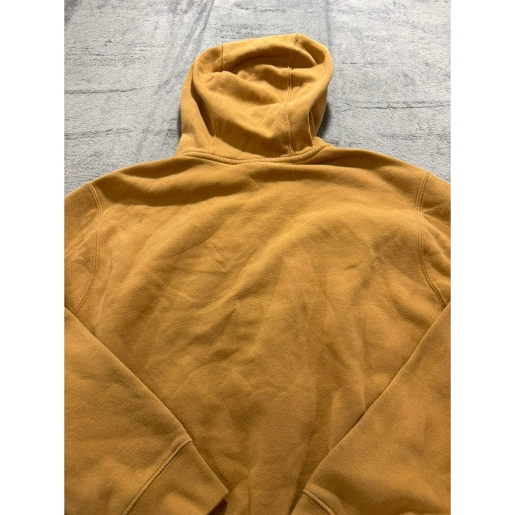 Nike Sportswear Club Fleece Hoodie Mens Small Mustard Yellow Streetwear Casual