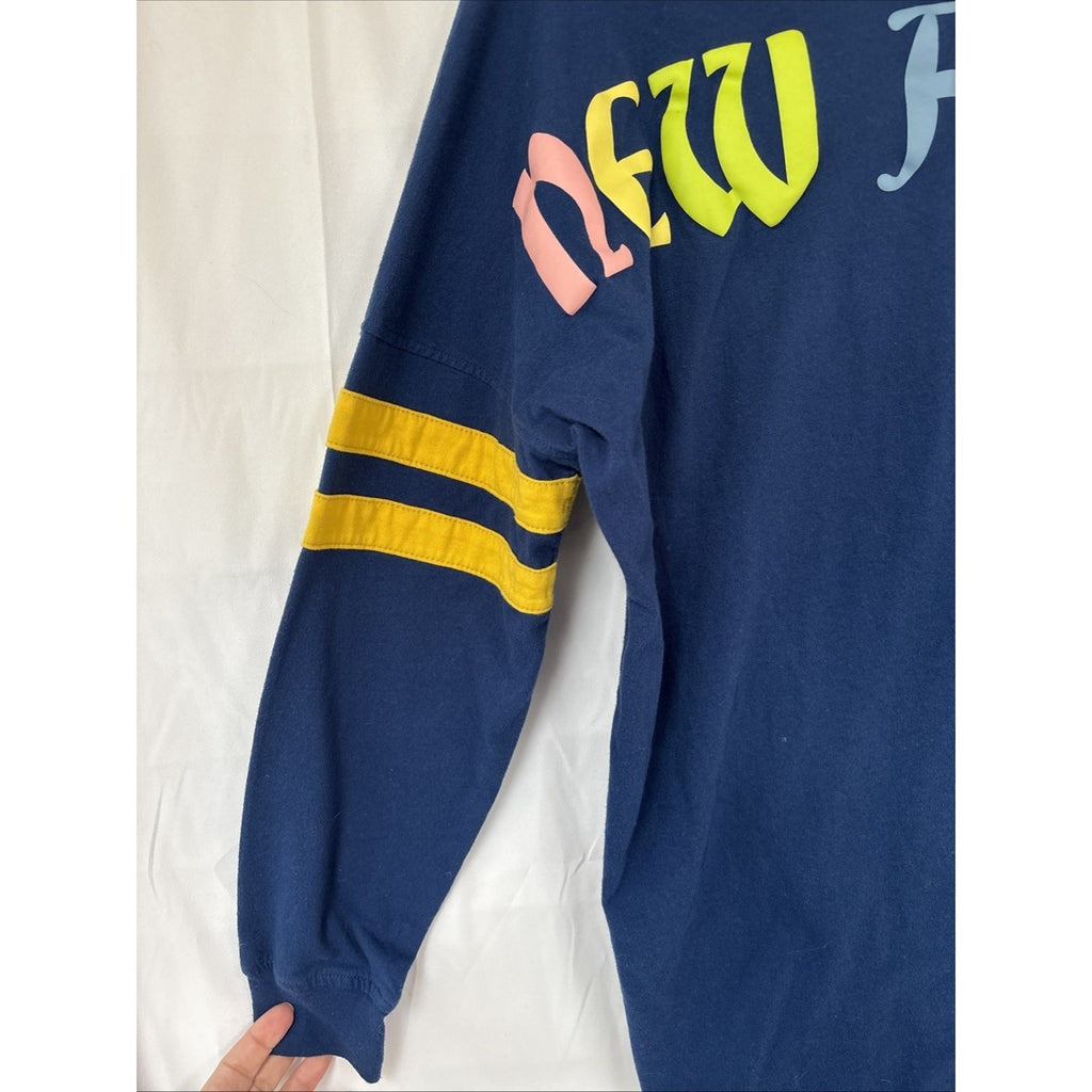 Marvel Thor Love Thunder New Asgard Tours Long Sleeve Shirt Blue Yellow Campus S