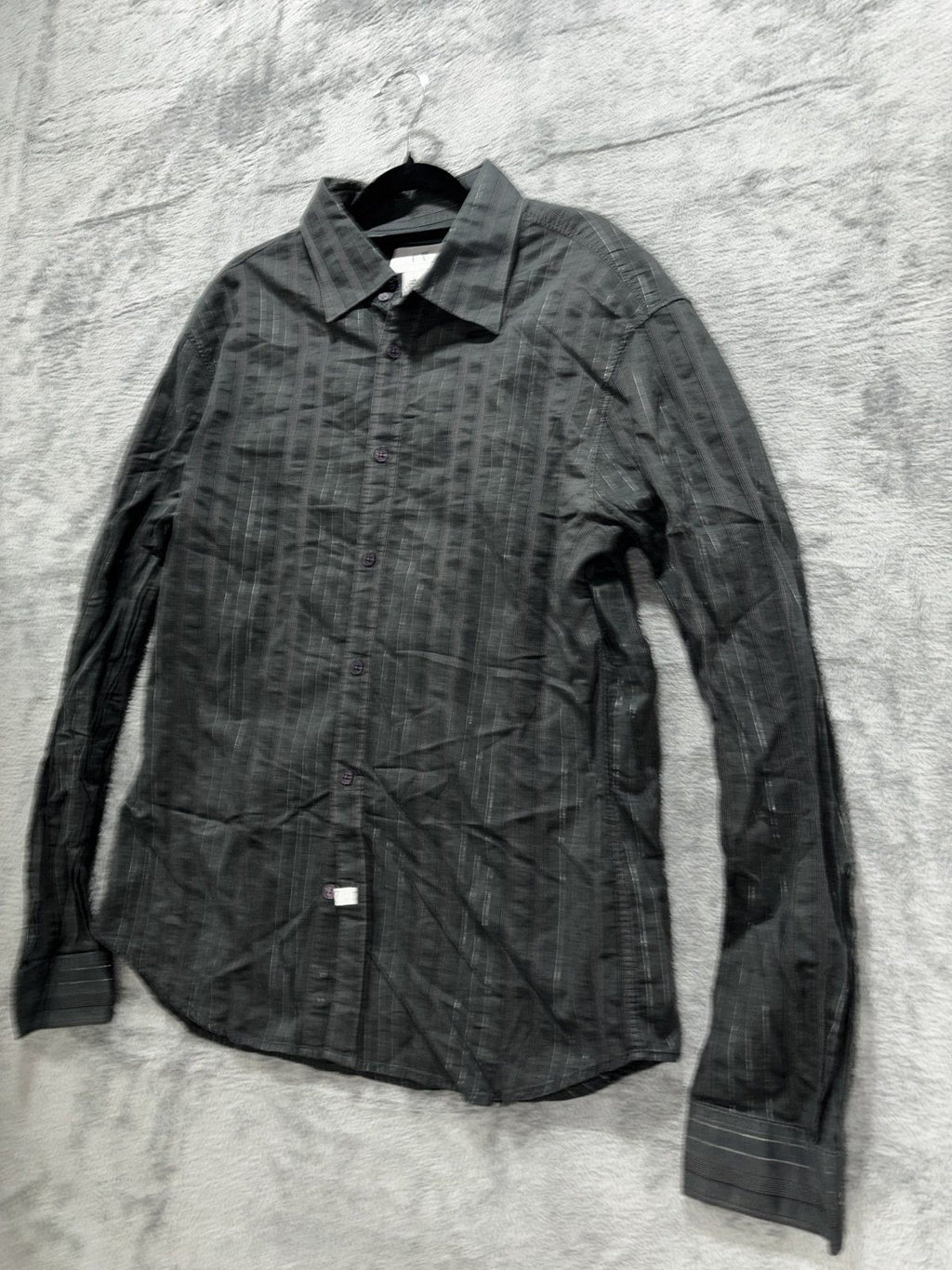 Armani Exchange Men's Black Stripe Shirt Size L, photo 2 of 8