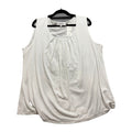 Jones Studio 1X White Tank Top Womens Sleeveless Pleated Neck Minimalist NWT