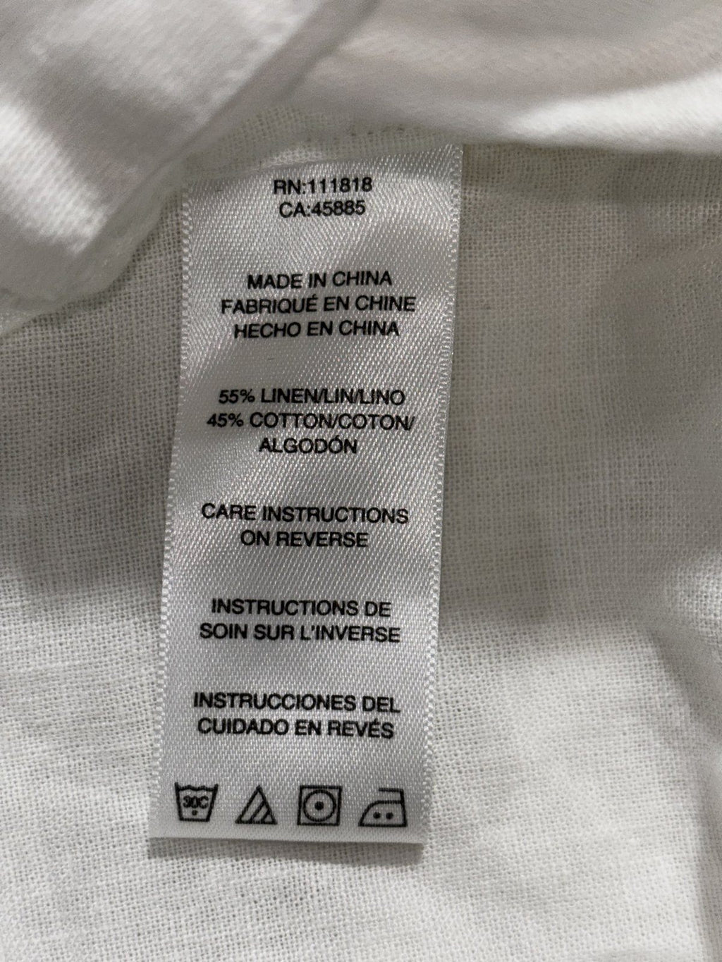 Michael Michael Kors Men's White Linen Blend Shirt L, photo 10 of 10