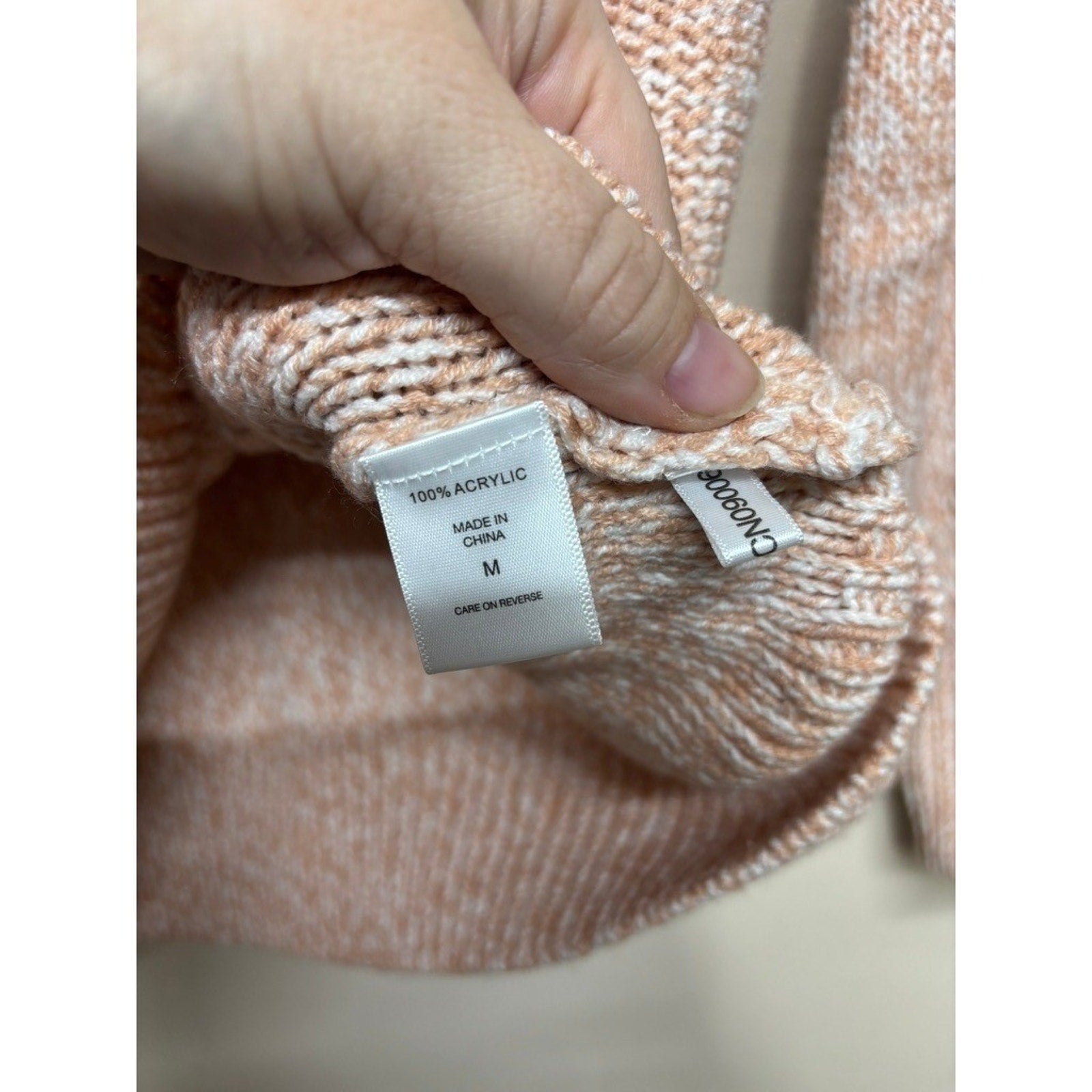 Soho Jeans Cable Knit Pearl Sweater Medium Blush Pink Chunky Cozy Preppy Chic