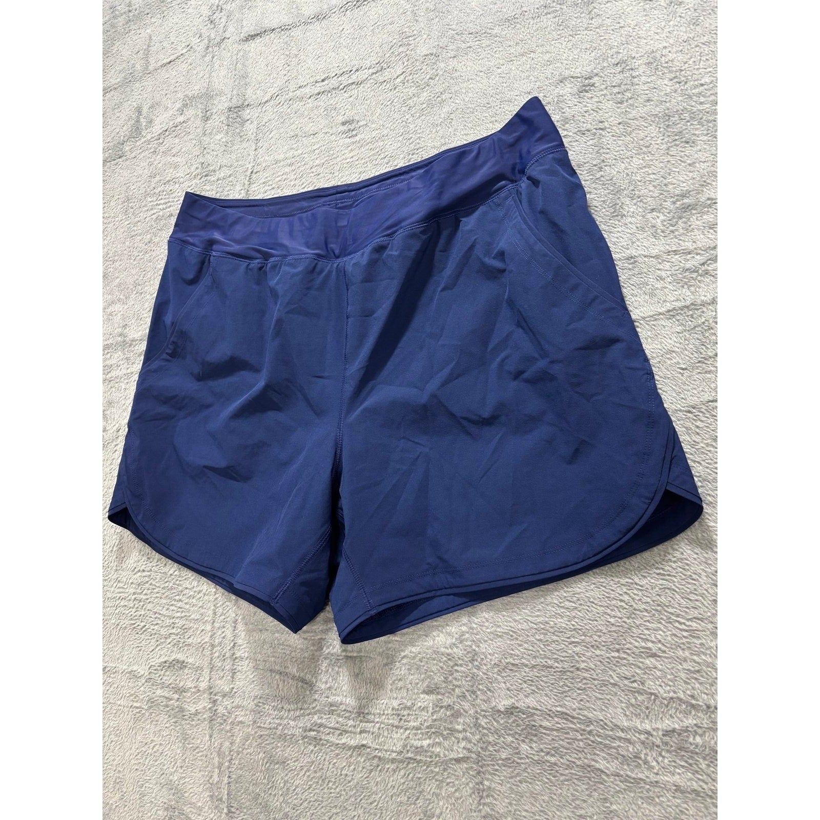 Lands' End Womens XL Navy Blue Athletic Shorts Casual Athleisure Activewear