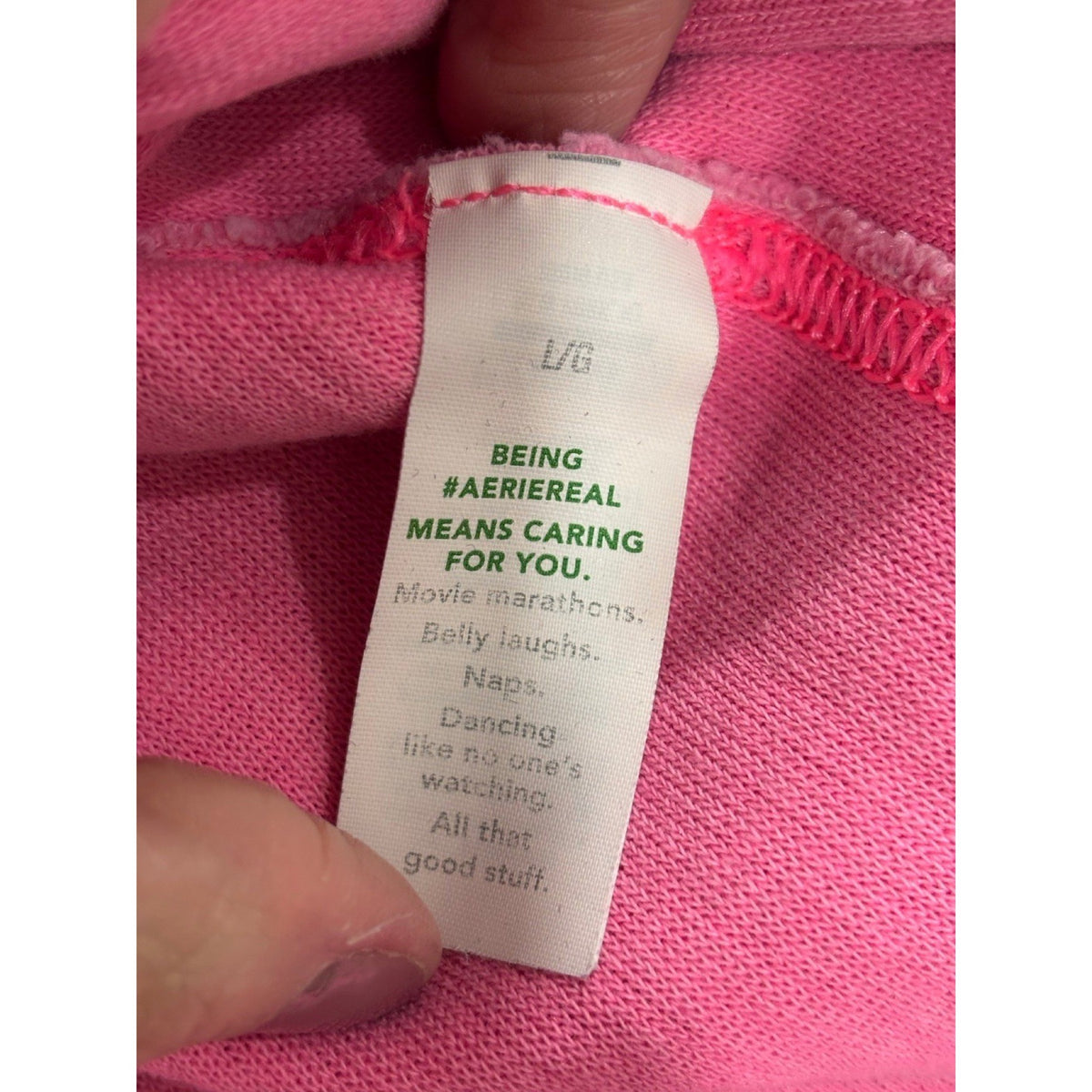 Aerie L Pink Waffle Knit Pullover Sweatshirt Womens Athleisure Casual Cozy