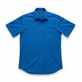 Puritan 16.5 Blue Short Sleeve Button Front Shirt Mens Casual Classic Preppy