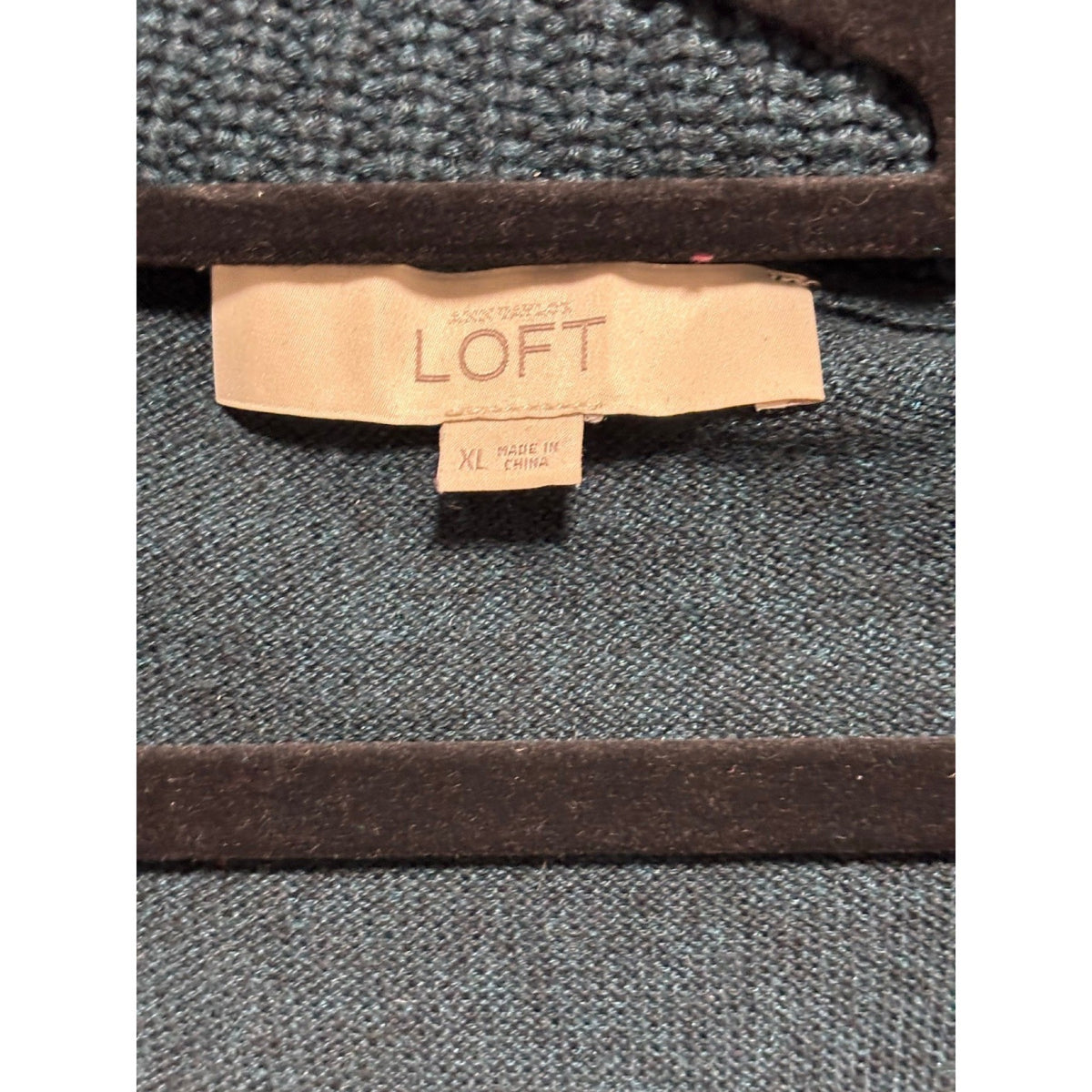 LOFT XL Dark Teal Cowl Neck Short Sleeve Sweater Womens Casual Cozy Boho