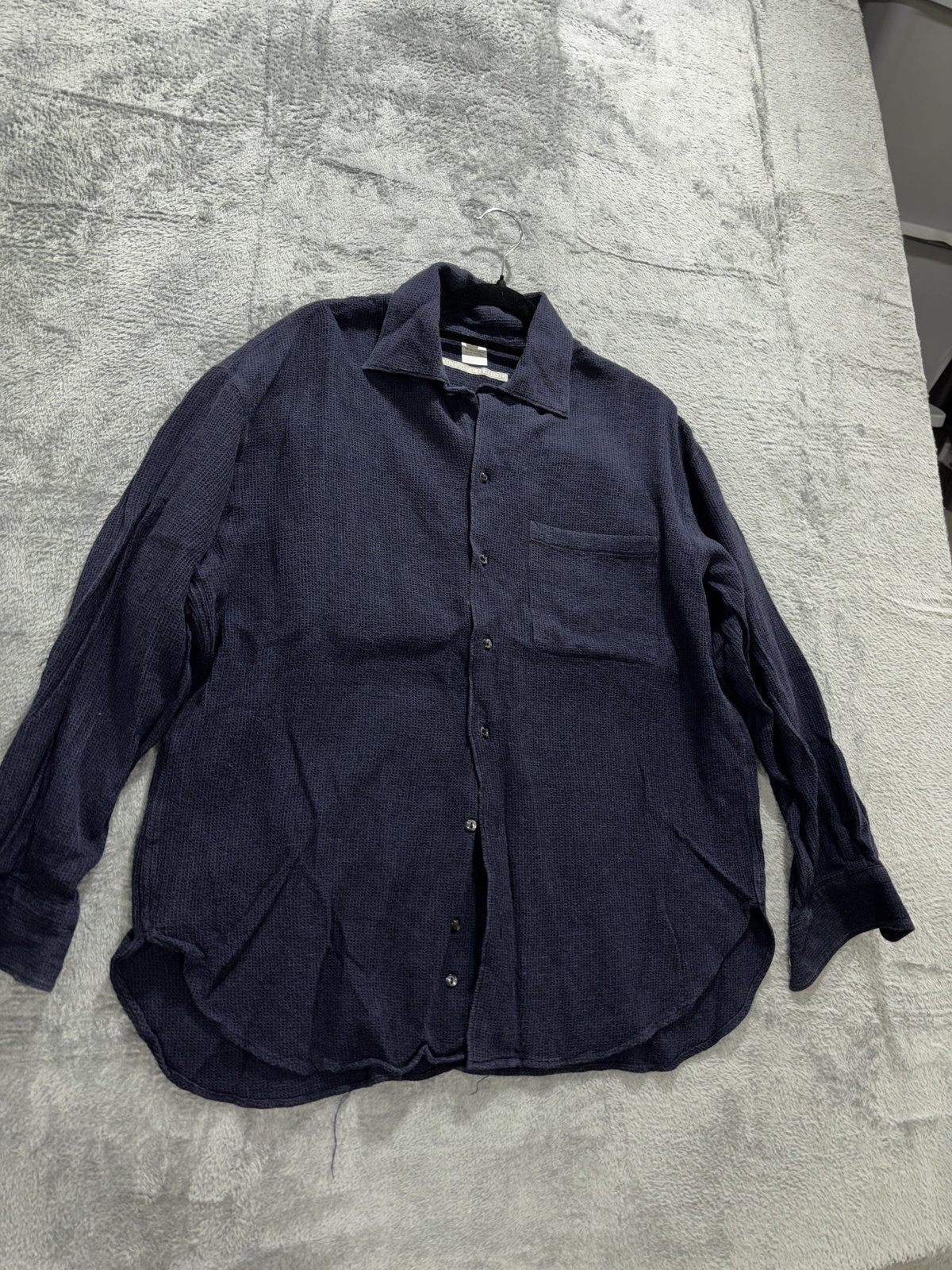 Moreno Martini da Firenze Men's Navy Waffle Shirt L, photo 3 of 9