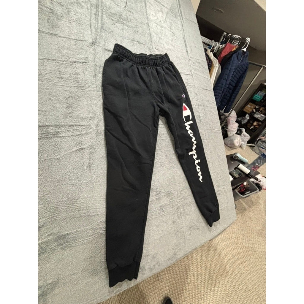 Champion S Black Womens Jogger Sweatpants Athleisure Casual Sweatpants