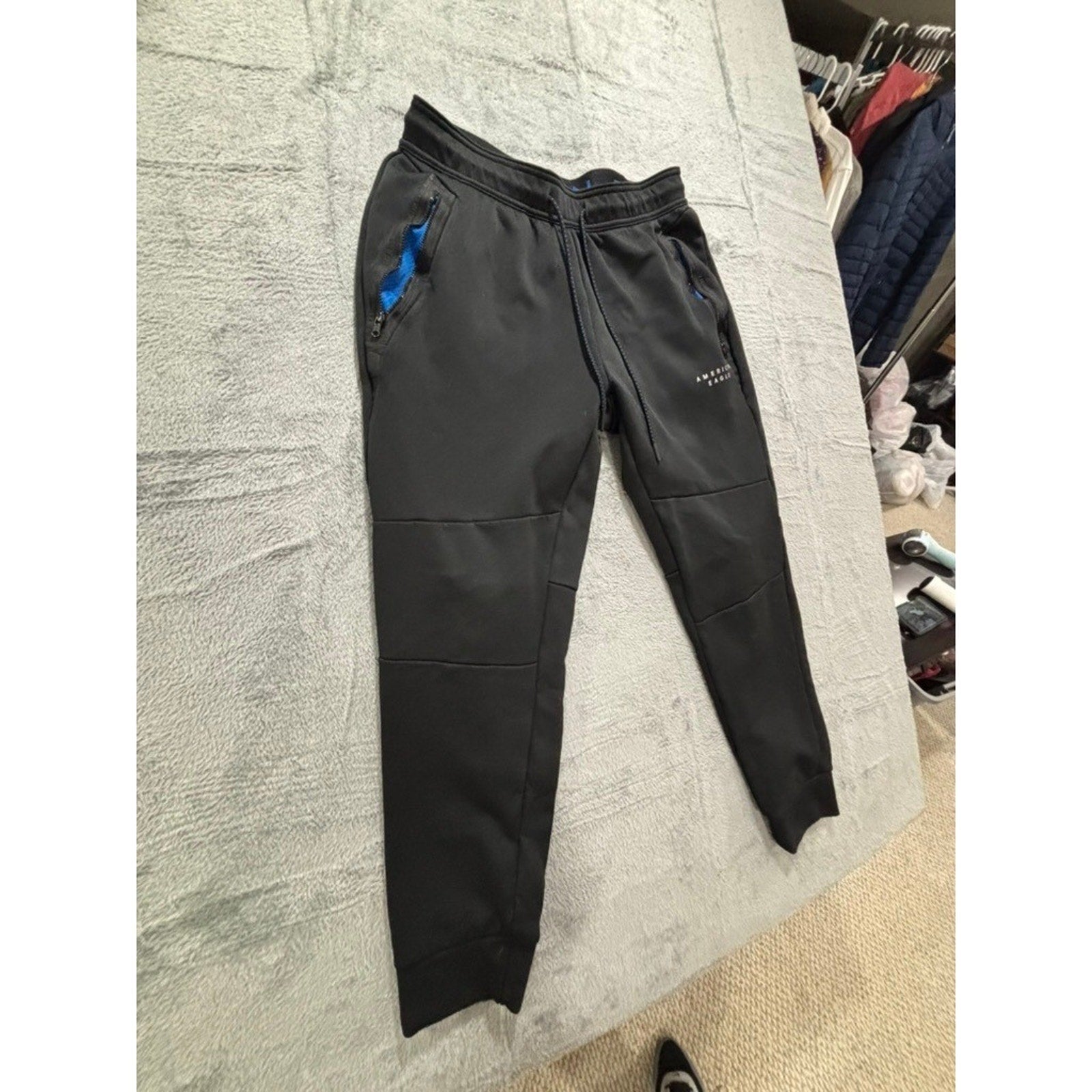 American Eagle M Black Joggers Mens Athleisure Casual Sweatpants Active Pants