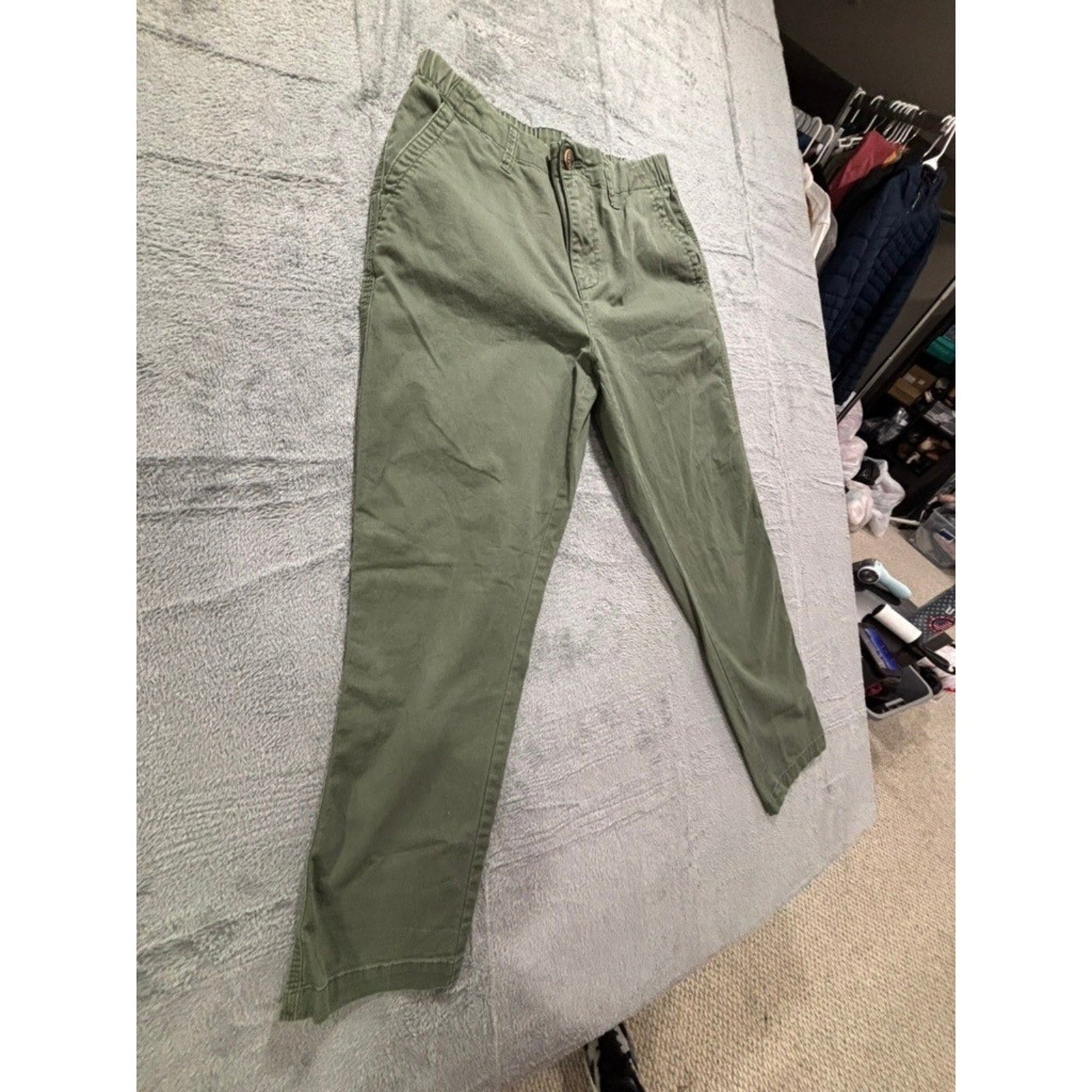 Old Navy M Green Chino Pants Womens Casual Preppy Boho