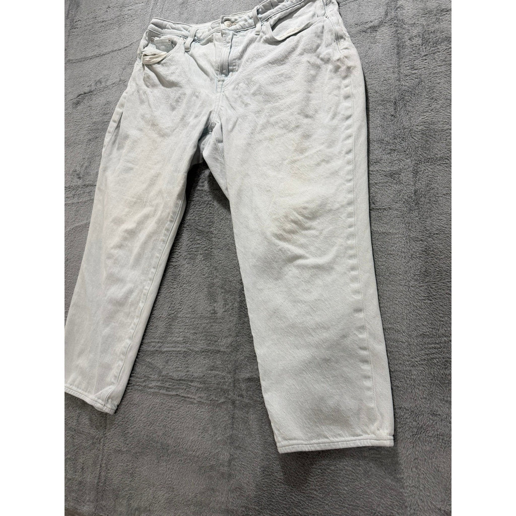 Madewell The Curvy Perfect Vintage Jean Light Wash High Rise Denim 32P Mom Retro
