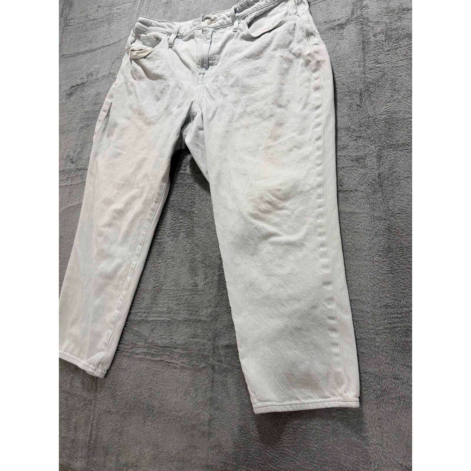 Madewell The Curvy Perfect Vintage Jean Light Wash High Rise Denim 32P Mom Retro