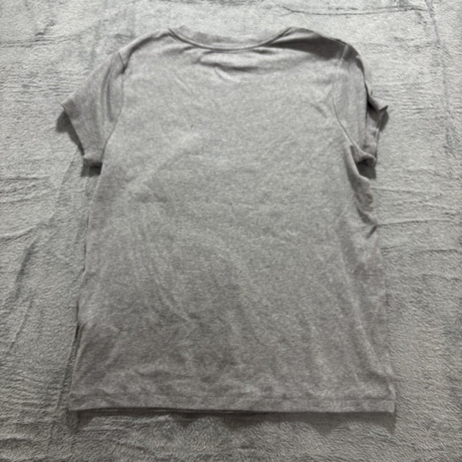 A New Day XL Gray Short Sleeve Ribbed T-Shirt Womens Casual Minimalist Basic