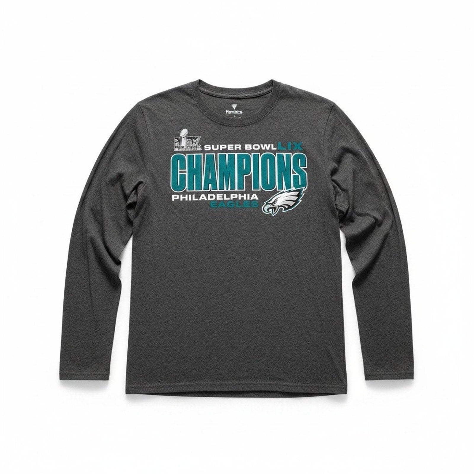 Fanatics M Gray Philadelphia Eagles Super Bowl LIX Champions Womens Shirt Casual