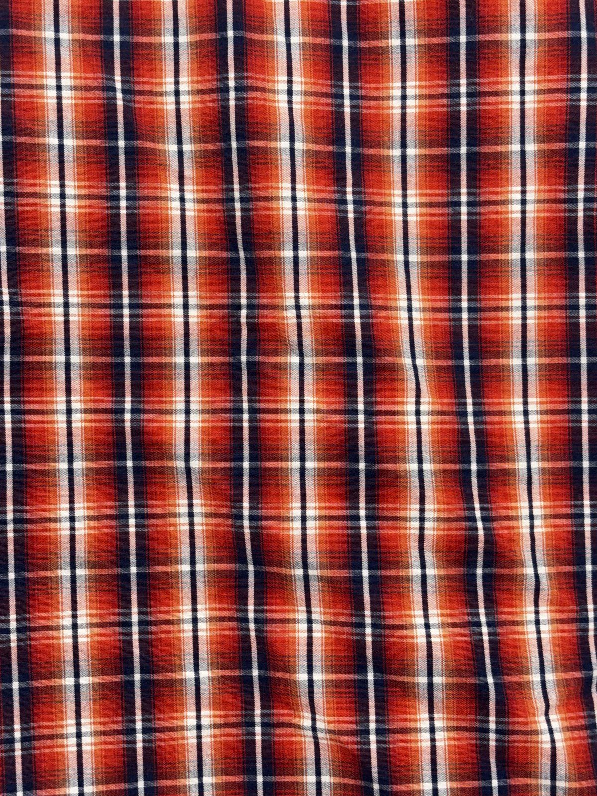 Banana Republic Mens 16-16 1/2 L Red Plaid Long Sleeve Button Up Dress Shirt