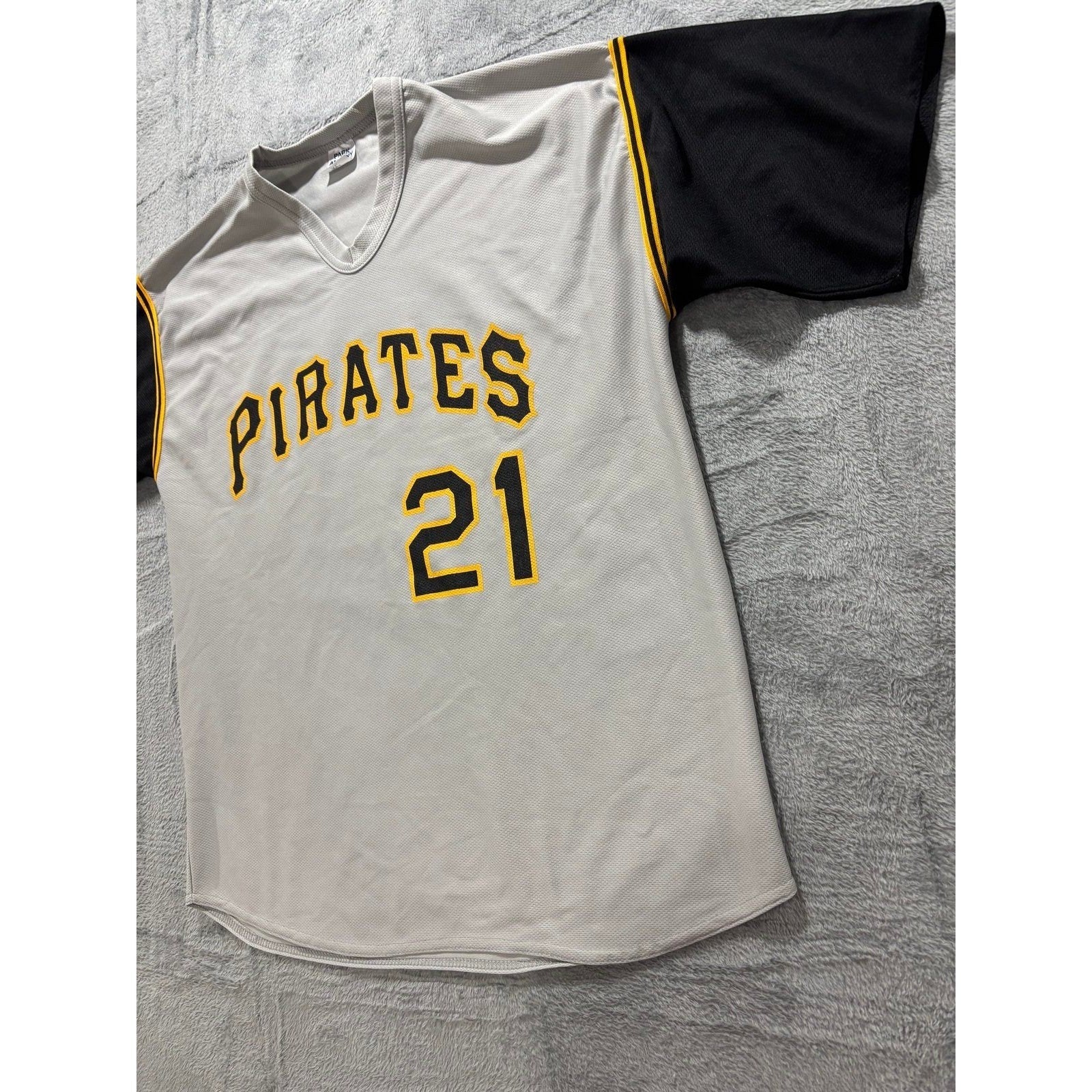 Park Antony Pittsburgh Pirates Roberto Clemente 21 Jersey XL Gray Casual Vintage