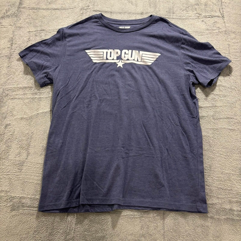 Top Gun XL Blue Graphic T-Shirt Womens Casual Vintage Movie Tee