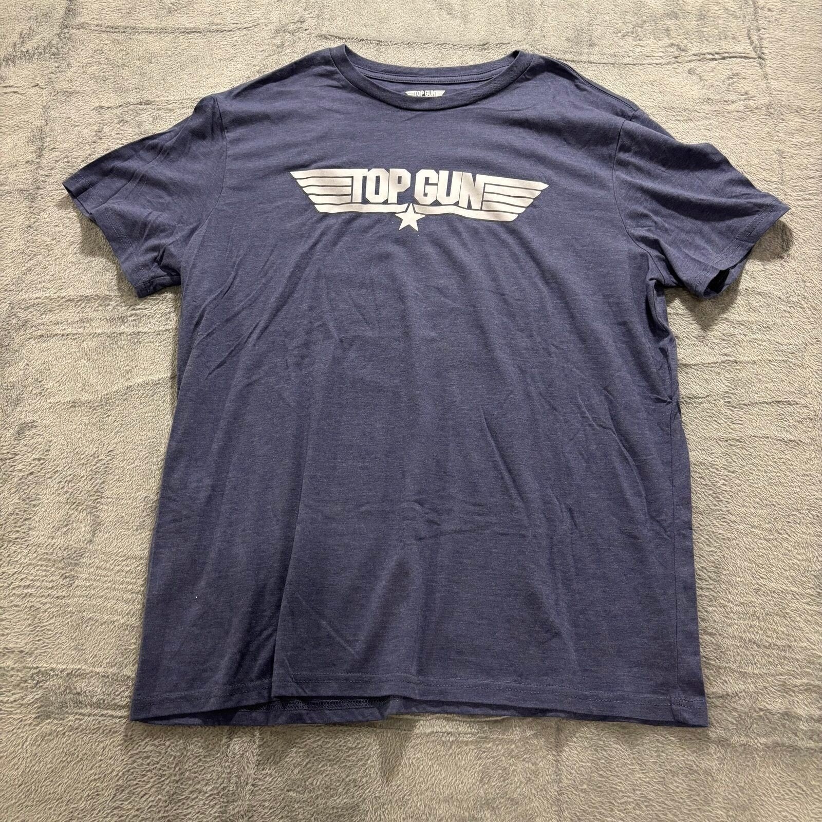 Top Gun XL Blue Graphic T-Shirt Womens Casual Vintage Movie Tee