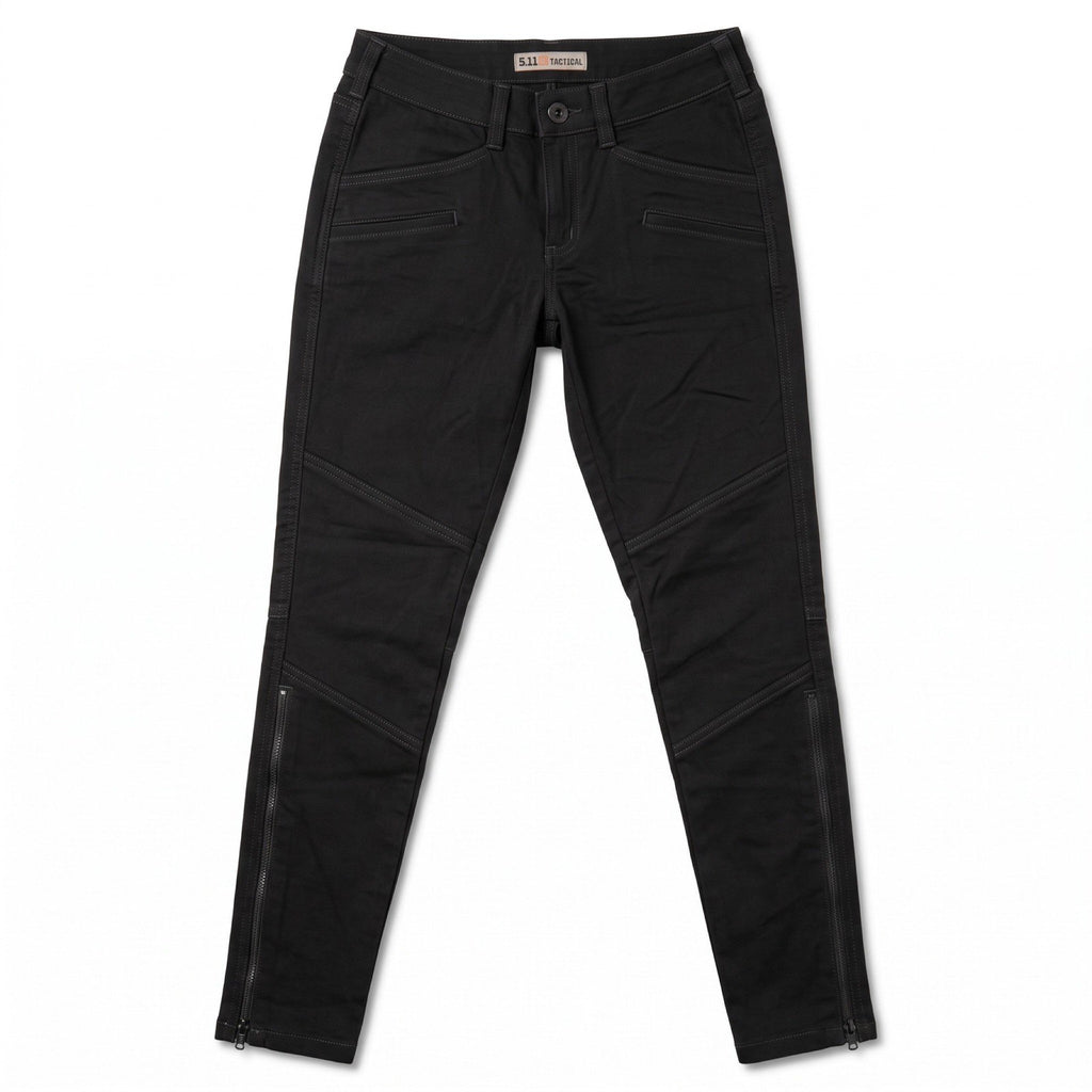 5.11 Tactical 2 Regular Black Skinny Pants Ankle Zip Womens Athleisure Casual