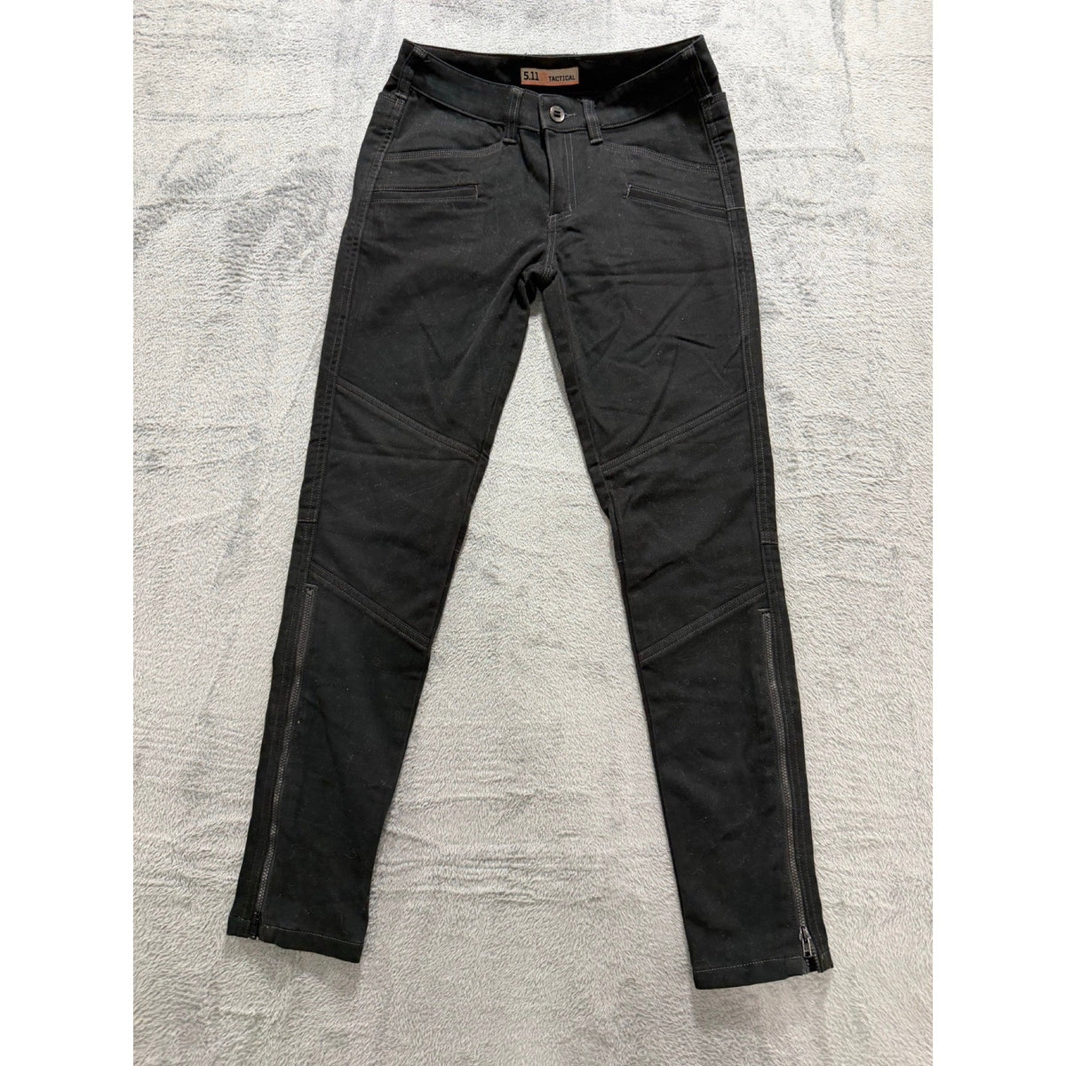 5.11 Tactical 2 Regular Black Skinny Pants Ankle Zip Womens Athleisure Casual